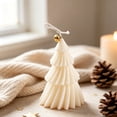 thumbnail image 5 of Leodye 1PCS Christmas Tree Shaped Candle Tabletop Festive Display Ornament Suitable for Home Holiday Layout and Festival Gift -4.33 × 3.15 × 3.15 in, 5 of 6