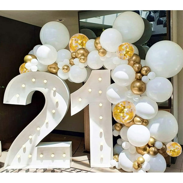 LOT DE 5 BALLONS GEANTS 20 ANS : décoration et accessoires pas cher pour  organiser une soirée à thème.
