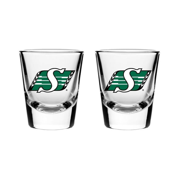 The Sports Vault 2PK Shot Glass Set Saskatchewan Roughriders