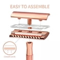 thumbnail image 7 of EXLEAF Safety Razor for Women with 5 Double Edge Blades,Double Edge Razor,Single Blade Razors for Women and Men,Reusable&Plastic Free-Rose Gold, 7 of 7