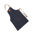 thumbnail image 3 of Delantal Con Pechera Vaquera, Correa De Cuero Para Uniforme De Trabajo De Cocinero, 3 of 7