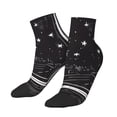 thumbnail image 3 of Salouo Star Gazing Cat Illustration Pattern Unisex Middle Tube Socks,Middle-Finger Knee High Socks Over The Calf Tube Stocking Crew Stockings for Women and Men Tube Socks, 3 of 8