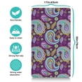 thumbnail image 5 of Retro Paisley Floral Dog Feeding Mat - Waterproof Non-Slip Pet Food Mat, Absorbent Foam Core, Ethnic Design, 5 of 5