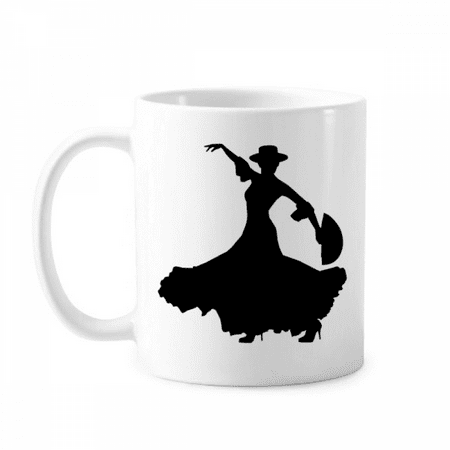 

Performance Fan Dancing Dancer Mug Pottery Cerac Coffee Porcelain Cup Tableware