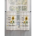 thumbnail image 5 of Sunflower Bathroom Window Curtain, Vintage Botanical Light Filtering Coffee Kitchen Curtains, Bedroom Living Room Curtains 2 Panel 84"x54", 5 of 6