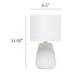 thumbnail image 4 of Simple Designs 11.02" Traditional Mini Modern Ceramic Texture Pastel Accent Bedside Table Desk Lamp with Matching Fabric Shade for Bedroom, Nightstand, Living Room, Entryway, 4 of 9