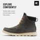 thumbnail image 3 of Botas Sorel Madson All Moc Toe impermeables para hombre, color carbón, 3 of 7