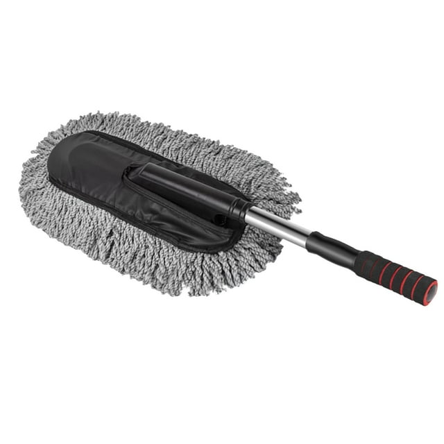 koolsoo Car Brush Duster with Extendable Telescoping Handle Washing Dirt Dust Clean Gray