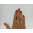 thumbnail image 3 of 2Ct Lab Created Diamond Round Cut Solitaire Leady Engagement Ring 14K White Gold Plated, 3 of 4