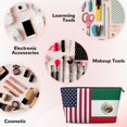 thumbnail image 4 of America Mexico Flag Small Purse Organizer Zipper Cosmetic Handbag Tote Pouch For Women, 4 of 7