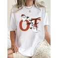 thumbnail image 1 of Camisetas con estampado para mujer, camisetas de manga corta de verano 2025, blusas casuales con cuello redondo para adolescentes1pc Women'S Casual Crew Neck T-Shirt with Creative Ghosts in Santa H, 1 of 6