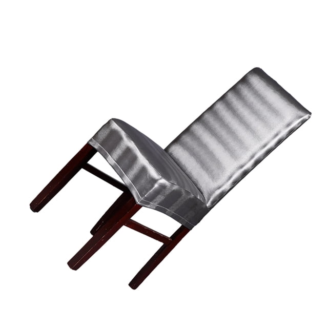 Yuarrent Agregue un toque de elegancia al área del comedor con estas fundas para sillas Fundas para sillas impermeables y a prueba de aceite Conjuntos de muebles de sala de estar plata