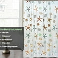 thumbnail image 2 of Plastic Shower Liner - Premium EVA Thickened Shower Curtain Liner with Rustproof Grommets and 3 Weighted Magnets, Waterproof Shower Curtain for Bathroom… (6G-Starfish, 72”*72”), 2 of 4