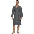 thumbnail image 4 of LAICAIW Waffle Knit Robes for Women Soft Unisex Lightweight Spa Bathrobe Absorbent Quick Dry Shower Robe for Men, 4 of 7
