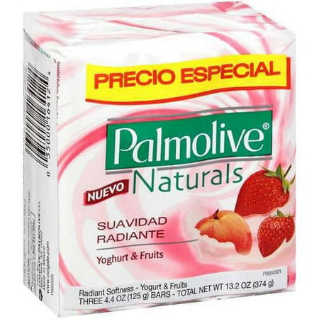 Colgate Hh Pal Nat Yogt & Frt Bar Soap 3pk 125g