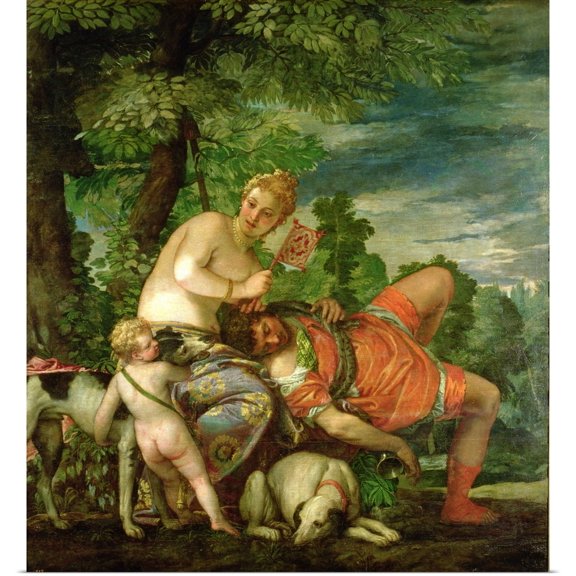 Great BIG Canvas | Rolled Paolo (1528-1588) Veronese Poster Print entitled Venus and Adonis, 1580