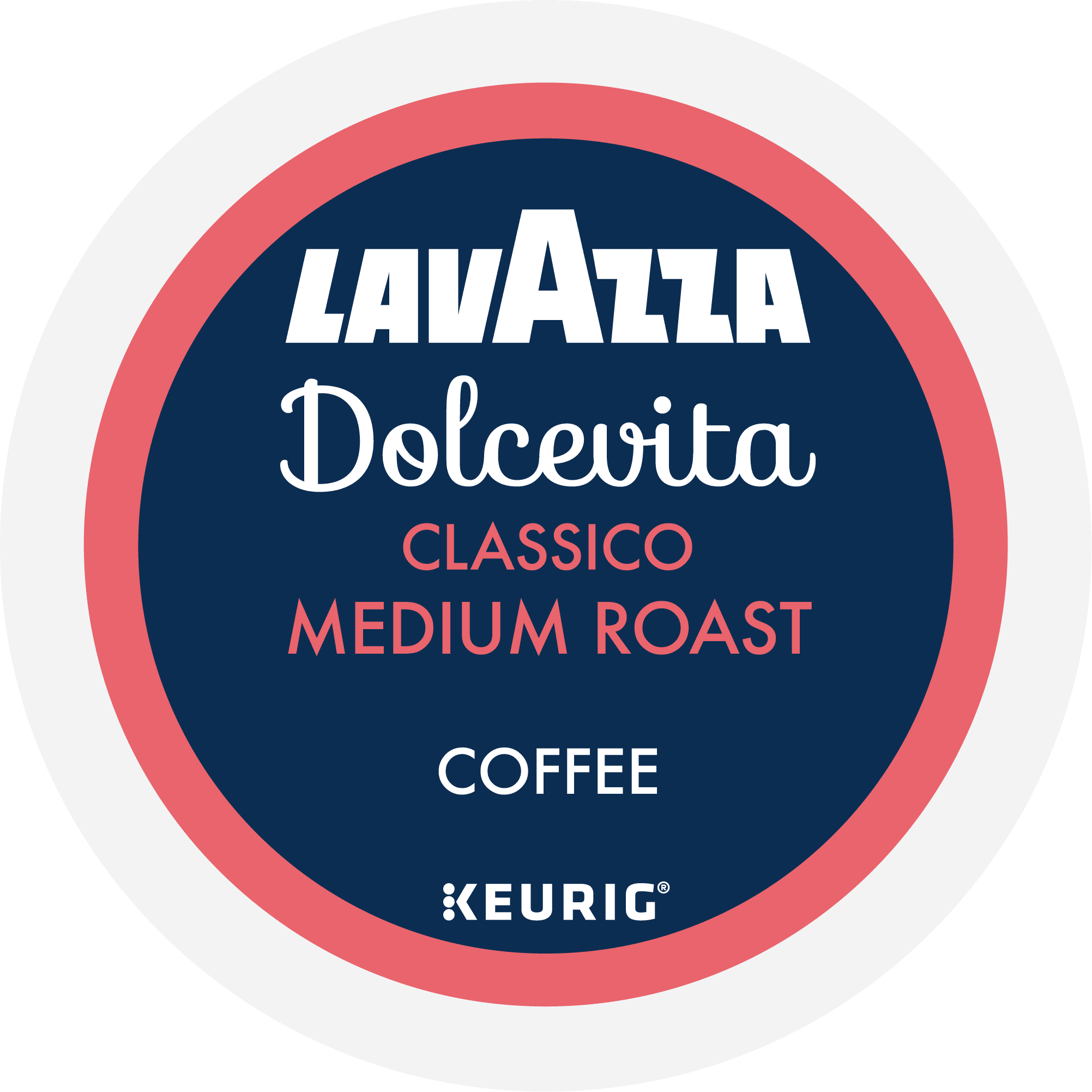 Lavazza Dolcevita Classico Keurig K-Cup® Pods, Medium Roast, Arabica and Robusta Blend (40 Pods), Packaging May Vary
