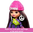 thumbnail image 5 of Bundle of 2 | Barbie Extra Mini Minis Doll - Brunette Doll w/ Alien Sweater Dress & Doll with Two-Tone Pink and Mint Hair + Accessories, 5 of 13