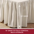 thumbnail image 4 of Mellanni Iconic Collection Ruffled Microfiber Bed Skirt 15" Drop, Queen, Golden Ivory, 4 of 7