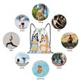 thumbnail image 6 of Kowoue Bluey Pattern Drawstring Backpack Bag Sport Gym Sackpack Cinch Bags Drawstring Bags Draw String Sport Bag-Medium, 6 of 6