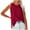 Wine, variant on Womens Tank Tops with Side Split Crew Neck Sleeveless Tshirts Basic Solid Color Summer Blouses