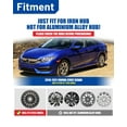 thumbnail image 2 of 16" Hubcaps for 2016-2024 Honda Civic Sedan,Silver Lacquer & Black Lacquer Wheel Rims Covers Compatible With Steel Wheels,Snap-On Installation,ABS+PC,4 Pack, 2 of 7