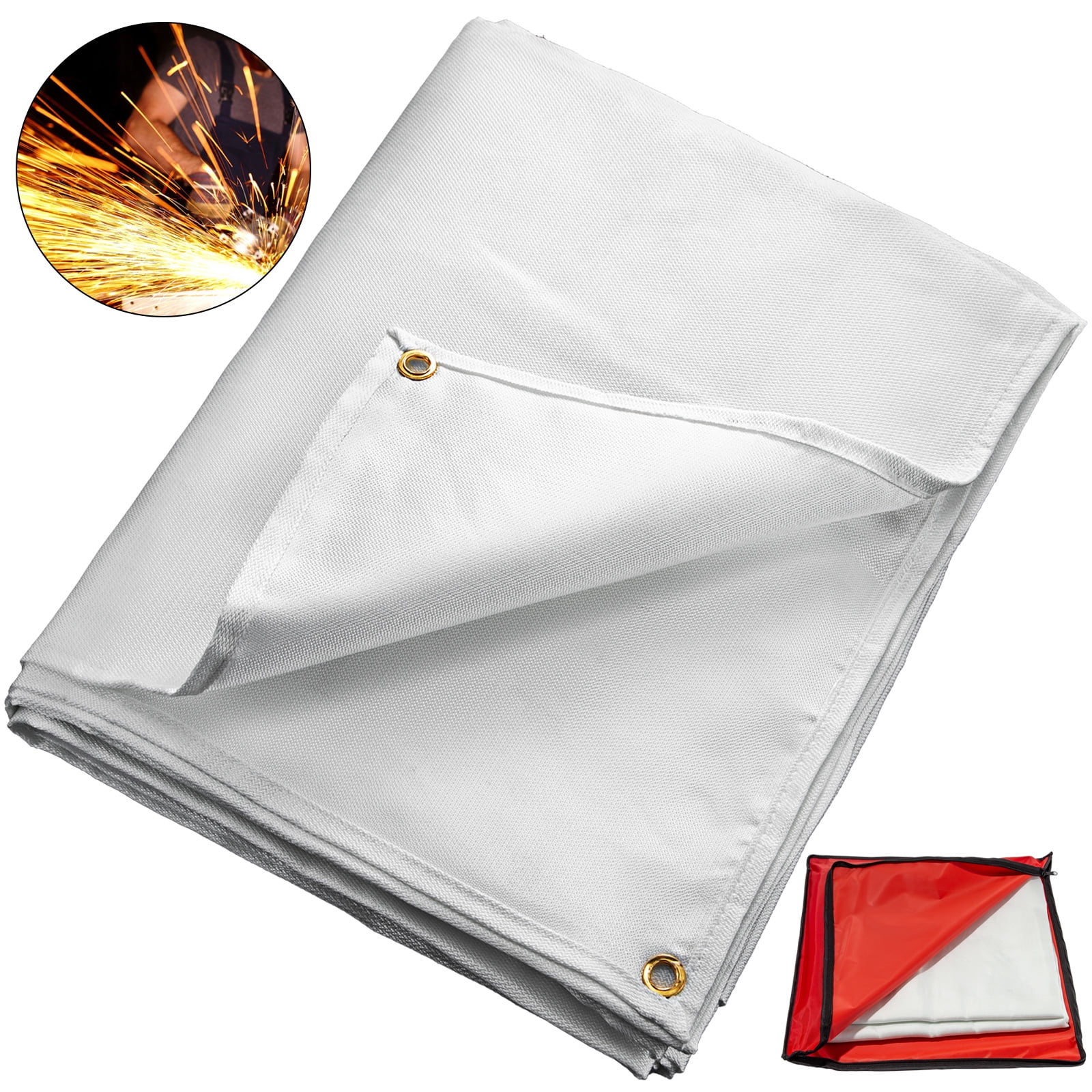 VEVOR Welding Blanket 6 x 10 ft White Fiberglass Blanket Portable