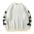 thumbnail image 6 of Yokua Autumn Crew Neck Sweater for Unisex Oversized Skeleton Bone Print Knit Sweater, 6 of 18