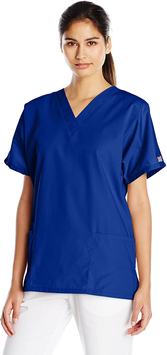 Cherokee Women's V Neck Scrubs Shirt, Galaxy Blue, XXSmall Walmart