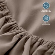 Bare Home 2-Pack Fitted Sheets - Premium 1800 Collection - Ultra-soft - Deep Pocket - Twin XL, Taupe