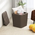 thumbnail image 4 of Patiojoy Outdoor Resin Storage Side Table 11.5 Gallon Patio Storage Box with Removable Lid & Wicker-woven Accent, 4 of 9