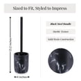 thumbnail image 3 of Black Marble Toilet Brush and Holder Set, 3 of 9