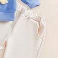 thumbnail image 5 of TOWED22 Newborn Toddler Infant Girl Clothes Fall Winter 2 Piece Outfits Long Sleeve Soft Sweatshirt + Elastic Waist Pants Set(Blue,3-4 Y), 5 of 8