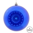 thumbnail image 3 of Vickerman 4.75" Cobalt Blue Shiny Star Brite Ball Ornament, 4 per Bag, 3 of 4