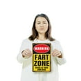 thumbnail image 3 of Warning Fart Zone (2 Pack) 7 Inch x 10 Inch Metal Sign Novelty Aluminum Durable Weatherproof UV Protected Perfect for Bathrooms Homes Fun Gag Gift for Friends Crafted in the USA, 3 of 5