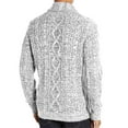 thumbnail image 3 of Dellytop Mens Shawl Neck Cardigan Sweater Cable Knit Zip Up Closure With Pockets Winter Jacket, 3 of 3