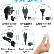 Sherry 220V to 110V Converter & EU to US Plug Adapter (6-Pack) - Dual Voltage Travel Adapter for Europe to USA/Canada, 660W Max