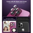 thumbnail image 2 of for iPhone 15 Pro Max Case, Compatible with Magsafe, Built-in Camera Lens Protector, Logo View, Magnetic Shockproof Slim Thin Phone Cover, Plum, 2 of 13