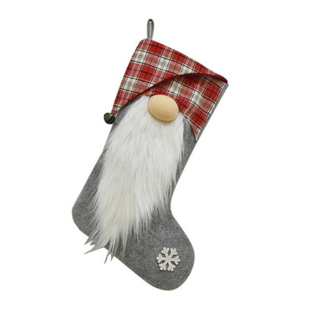 

Mittory Christmas Decoration Socks Festival Printing Gift Bag Pendant Candy Bag