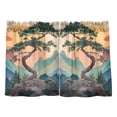 thumbnail image 7 of Yayeee Kitchen Curtains Tier Pair Light Filtering 27"x36" Rod Pocket Short Cafe Window Panel, Pine Tree at Dawn, 7 of 7