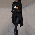thumbnail image 2 of Women's Fashion Autumn And Winter Mid Length Long Sleeve Solid Color Halloween Print Straight Hoodie, 2 of 5
