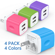 USB Wall Charger Block Adapter Plug,HopePow 5V/2.1A/4Pack Wall Charger Block Fast Charging Block Brick for Android Phone Charger Block Type C