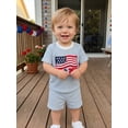 thumbnail image 5 of AceBaby Toddler Baby Boy Patriotic Outfits for 0-4Y,95% Cotton 250th Anniversary 2Pcs Shorts Set, 5 of 9