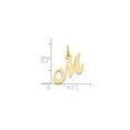 thumbnail image 3 of 10k Yellow Gold Initial M Pendant for Women or Unisex Wear, Polished Script Letter Charm, Dainty Monogram Necklace, Identity Jewelry, Classic Personalized Fashion Accessory, 3 of 6