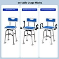 thumbnail image 6 of Shower Chair with Arms and Back Heavy Duty 500 lbs for Seniors Elderly Disabled or Bariatric Adults Bench Seat for Inside Shower Stall and Bathroom Bath Tub Seats Adjustable Stool, 6 of 9