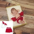 thumbnail image 4 of JZROCKER 0-3month Baby Crochet Boxing Suit Photography Props Shoot Newborn Photo Cool, 4 of 12