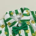 thumbnail image 6 of Toddler Baby Boy St Patricks Day Outfits Button Up Short Sleeve Shirt And Shorts Set 2Pcs Irish Outfits 3-4 T, 6 of 8