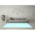 thumbnail image 3 of Ahgly Company Indoor Rectangle Solid Light Blue Modern Area Rugs, 3' x 5', 3 of 4
