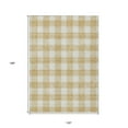thumbnail image 3 of 10' X 14' Gold And Beige Plaid Washable Indoor Outdoor Area Rug, 3 of 5