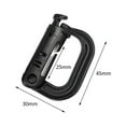 thumbnail image 4 of 4 Pcs D-Ring Locking Hanging Hooks Lightweight Multipurpose Carabiners for Hiking Fishing Camping Traveling, 4 of 9